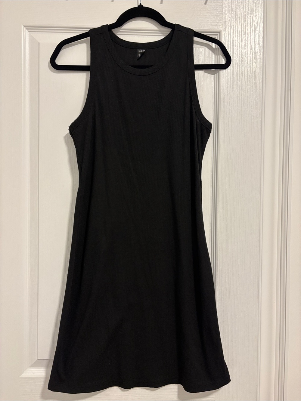 SHEIN Black Ribbed Dress